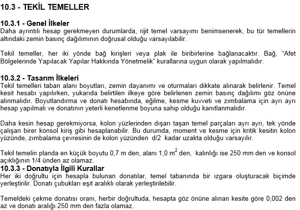 tekil temeller ts 500