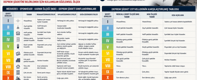 MSK Ölçeği, depremin insanlar, yapılar ve çevre üzerindeki etkilerini gözlemsel olarak değerlendirerek deprem şiddetini belirlemek için kullanılan uluslararası şiddet ölçeklerinden biridir.