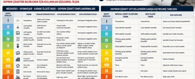 MSK Ölçeği, depremin insanlar, yapılar ve çevre üzerindeki etkilerini gözlemsel olarak değerlendirerek deprem şiddetini belirlemek için kullanılan uluslararası şiddet ölçeklerinden biridir.