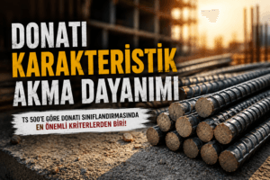 Donatı karakteristik akma dayanımı, TS 500'e göre donatı çeliği sınıflandırılmasında kullanılan en önemli mekanik özelliklerden biridir.