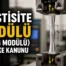 Young Modülü ve Hooke Kanunu'nu anlatan, elastik bölgede uzayan bir malzemeyi gösteren mühendislik temalı görsel.