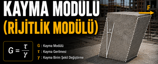 Kayma gerilmesine karşı direnç gösteren bir yapı elemanını ve rijitlik modülünü temsil eden gerçekçi inşaat sahnesi.