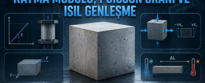 Betonun mekanik özellikleri ve ısıl genleşme katsayısını temsil eden görsel