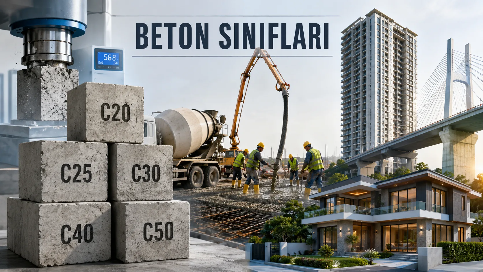 Beton Sınıfları c20 c25 c30 c35 c40 c45 c50 c16 c100