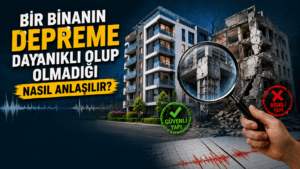 Depreme dayanıklı bina nasıl anlaşılır kapsamında teknik inceleme yapan uzman mühendis