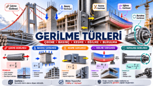 Gerilme nedir sorusunu açıklayan mühendislik görseli