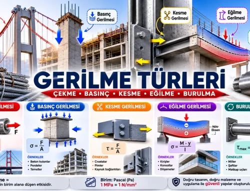 Gerilme Nedir? Çekme, Basınç, Kesme, Eğilme ve Burulma Gerilmeleri