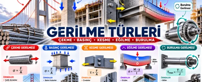 Gerilme nedir sorusunu açıklayan mühendislik görseli