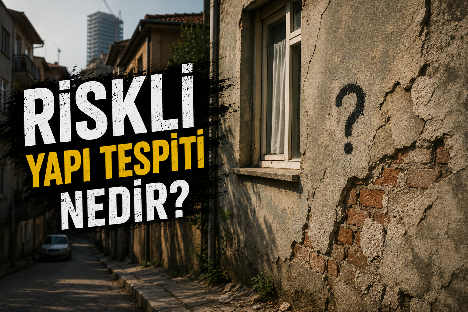 Riskli yapı tespiti sürecinde incelenen betonarme bina ve taşıyıcı sistem