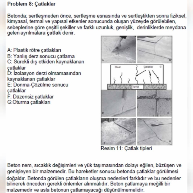 Problem 8 - Çatlaklar, nedenleri, çözümleri ve onarımı  #beton #inşaat #çatlak #neden #çözüm #onarım #inşaatmühendisliği #mimarlık #mühendislik #humbarahane #civilengineering