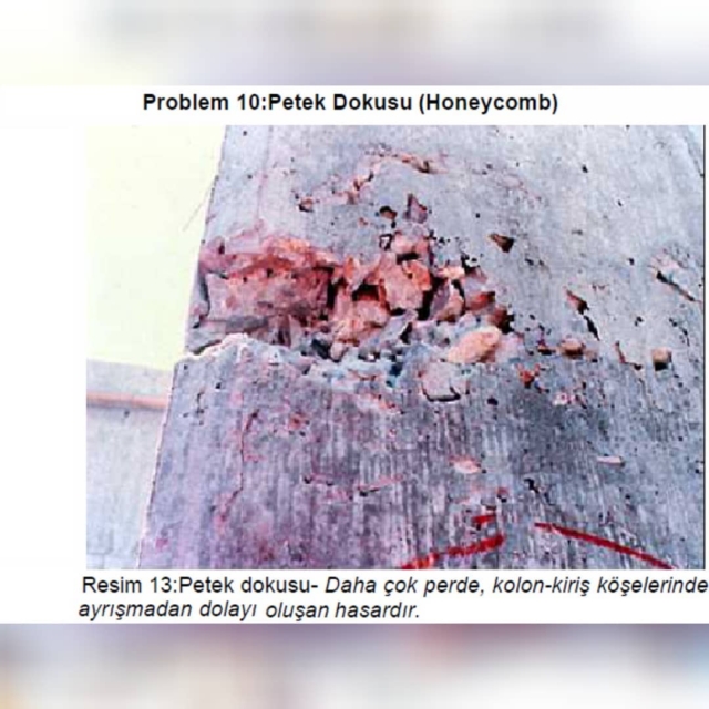 10 - Petek Dokusu (Honeycomb), Nedenleri, Çözümleri ve Onarımı  #petekdokusu #beton #petek #dokusu #honey #comb #honeycomb #concrete #vibrasyon #ayrışma #agrega #tamir #harç #harc#tamirharcı #hasar #onarım #temizlik #betondökümü #gradasyon #malzeme #inşaat #civilengineering #humbarahane #inşaatmühendisliği